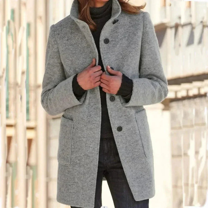 Bronte Coat With Button Closure For Women