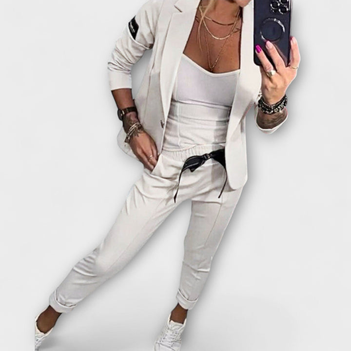 Victoria | Elegant Set of Top, Jacket, and Pants